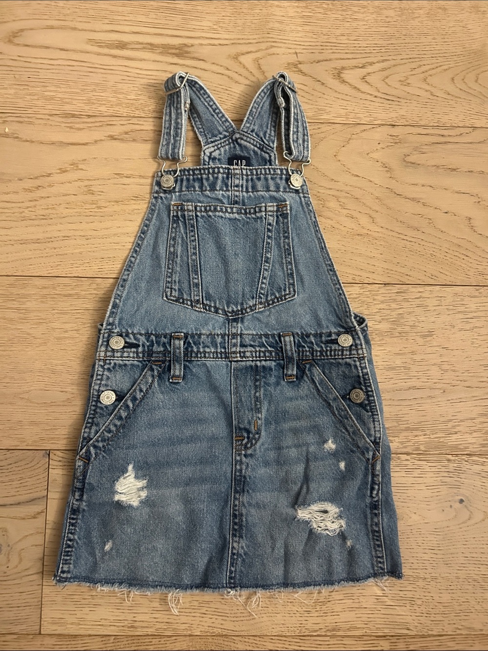 GAP Kids Light Blue Denim Overall Dress
